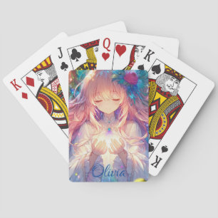 Jeu De Cartes Livre de croquis personnalisé pour filles d'Anime