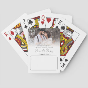 Jeu De Cartes Livre d'invité Mariage de Photo Overlay moderne
