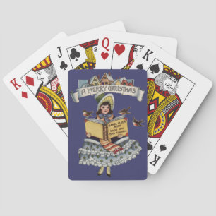 Jeu De Cartes Livre vintage d'enfant avec le Père Noël
