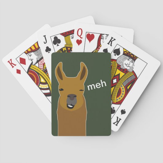 Jeu De Cartes Llama Drôle Face (dos)