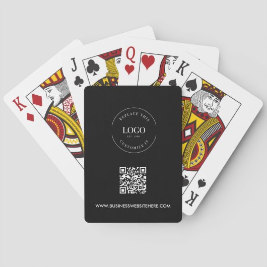 JEU DE CARTES LOGO D'AFFAIRES CODE QR D'ENTREPRISE PERSONNALISÉ (dos)