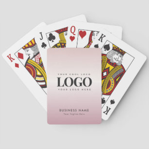 Jeu De Cartes Logo de l'entreprise personnalisée Rose métallique