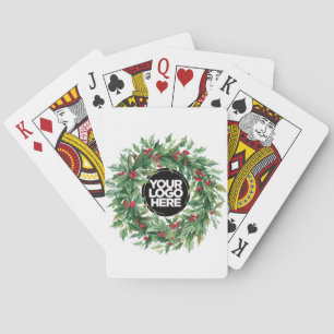 Jeu De Cartes Logo d'entreprise Gui rouge et gui Noël 