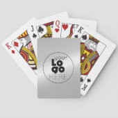 Jeu De Cartes Logo d'entreprise moderne Metallic Argent Lecture  (dos)