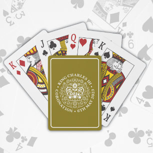 Jeu De Cartes Logo du couronnement royal du roi Charles III Patr