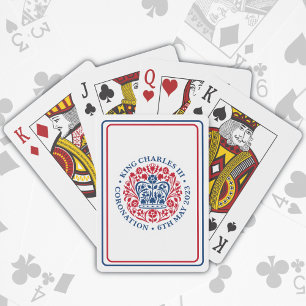 Jeu De Cartes Logo du couronnement royal du roi Charles III Patr