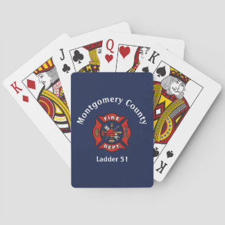 Jeu De Cartes Logo du service d'incendie personnalisé