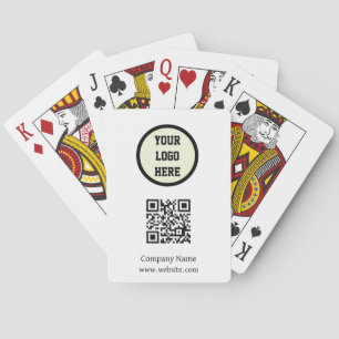 Jeu De Cartes Logo personnalisé Compagnie noir blanc QR Code