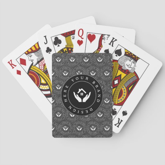 Jeu De Cartes Logo professionnel classique personnalisé et code (dos)
