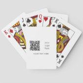 Jeu De Cartes Logo professionnel QR Code et texte (dos)