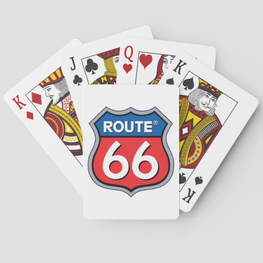 Jeu De Cartes Logo Route 66 (dos)