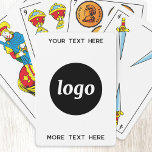 Jeu De Cartes Logo Simple Avec Texte Professionnel Promotionnel<br><div class="desc">Ajoutez votre propre logo et le choix du texte à cette conception. Supprimez le texte supérieur ou inférieur si vous préférez. Minimaliste et professionnel. Excellent comme un produit promotionnel pour vos clients et clients. Idéal pour un salon professionnel ou un événement d'entreprise.</div>