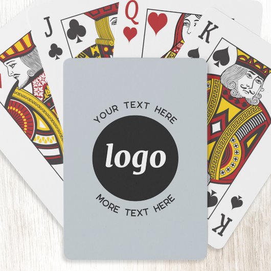Jeu De Cartes Logo Simple Avec Texte Professionnel Promotionnel