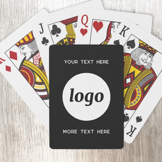 Jeu De Cartes Logo Simple Avec Texte Professionnel Promotionnel