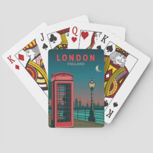 Jeu De Cartes Londres Angleterre Retro Travel Art Vintage