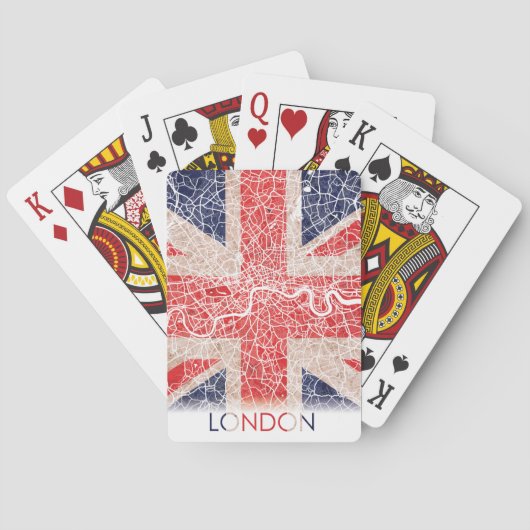 Jeu De Cartes Londres Angleterre Royaume-Uni Drapeau Ville Carte (dos)