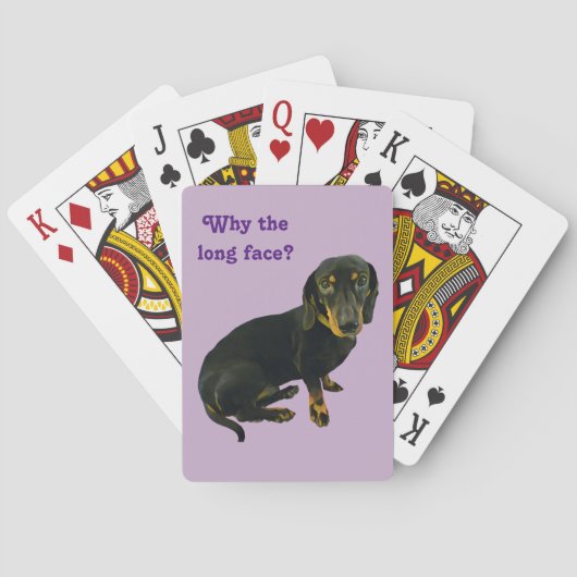 Jeu De Cartes Longue Face Dachshund Jouer Cartes (dos)