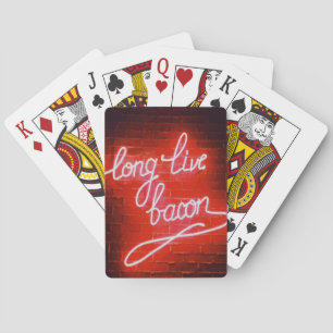 Jeu De Cartes Longue vie Bacon néon signe, amant Bacon