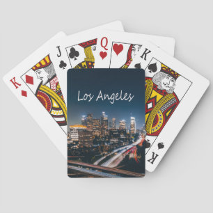 Jeu De Cartes Los Angeles California City Skyline la nuit