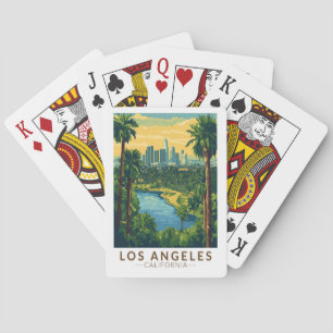 Jeu De Cartes Los Angeles Californie Voyage Art Vintage
