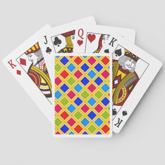 Jeu De Cartes Losanges multicolores (dos)