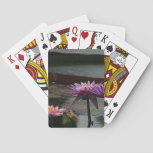 Jeu De Cartes Lotus Nénuphar violet jouant aux cartes