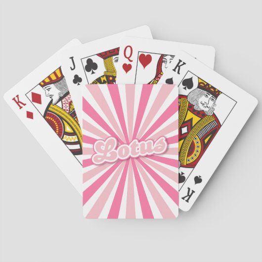 Jeu De Cartes Lotus rose vif (dos)