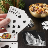 Jeu De Cartes Loup de Howling noir et blanc (In Situ)
