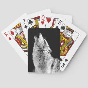 Jeu De Cartes Loup de Howling noir et blanc