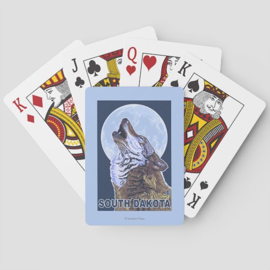 Jeu De Cartes Loup gris HowlingSouth Dakota (dos)