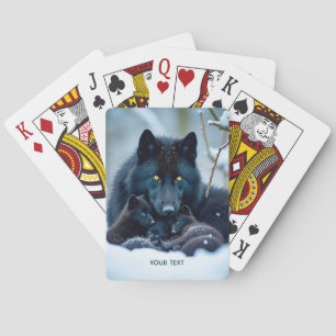Jeu De Cartes Loup mignon Imaginaire Deux Pups