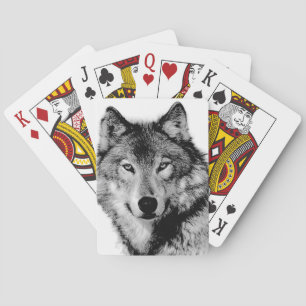 Jeu De Cartes Loup noir et blanc