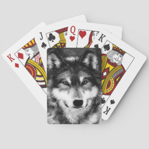 Jeu De Cartes Loup noir et blanc