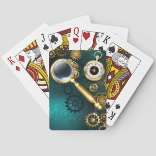 Jeu De Cartes Loupe en style Steampunk