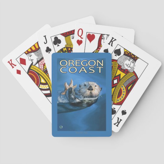Jeu De Cartes Loutre de mer de côte de l'Orégon (dos)