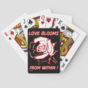 Jeu De Cartes LOVE BLOOMS DE L'INTÉRIEUR de l'idée cadeau valent