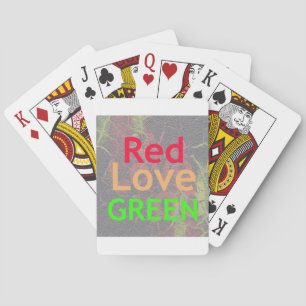 JEU DE CARTES LOVE RED GOLDEN VERT