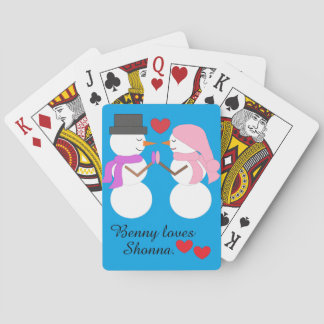 Jeu De Cartes Love & Snowpeople:  Blue-green