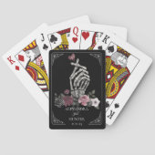 Jeu De Cartes Love Squelette Geste main Halloween Mariage noir (dos)