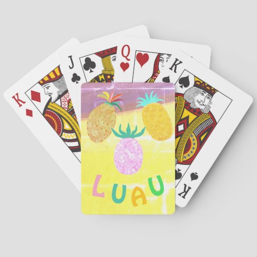 Jeu De Cartes Luau d'été à l'ananas (dos)