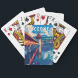 Jeu De Cartes Lucerne Suisse Travel Art Vintage<br><div class="desc">Lucerne conception de déplacement vectoriel rétro. Lucerne,  ville compacte de Suisse connue pour son architecture médiévale préservée,  se trouve au milieu de montagnes enneigées sur le lac de Lucerne.</div>