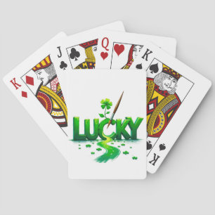 Jeu De Cartes Lucky Clover Design pour la St. Patrick's Day