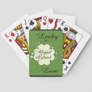 Jeu De Cartes Lucky in Love Cartes de design Shamrock personnali
