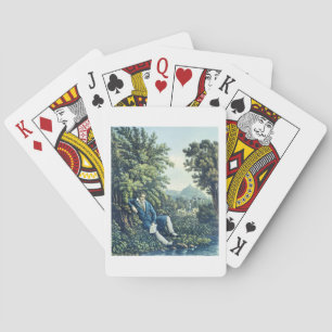 Jeu De Cartes Ludwig van Beethoven par une rivière (engravin