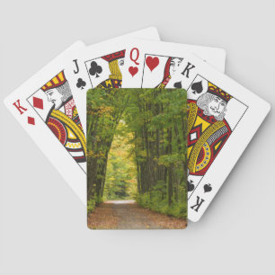 Jeu De Cartes Lumière au bout d'un tunnel d'arbres