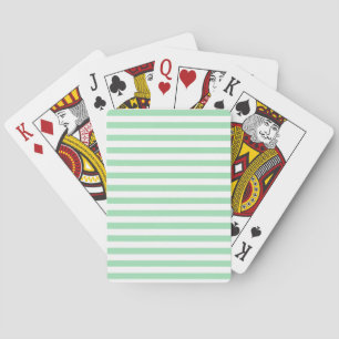Jeu De Cartes Lumière Mint Couleur Solide Stripes Vacances été