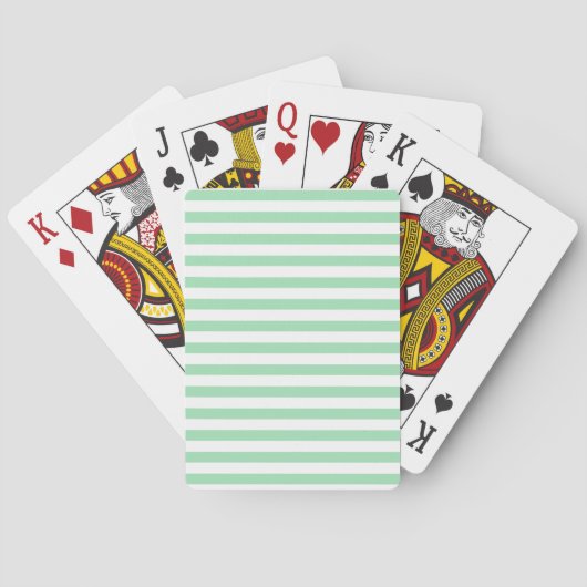 Jeu De Cartes Lumière Mint Couleur Solide Stripes Vacances été (dos)