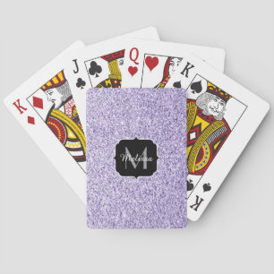 Jeu De Cartes Lumière ultra violette paillettes violettes scinti