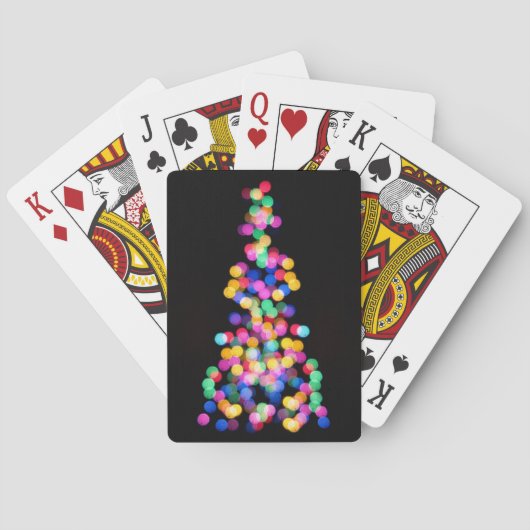 Jeu De Cartes Lumières de Noël floues (dos)