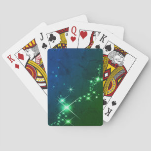 Jeu De Cartes Lumières scintillantes bleu vert